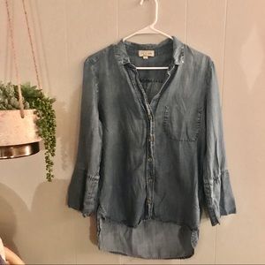 Cloth & Stone Chambray Top Anthropologie